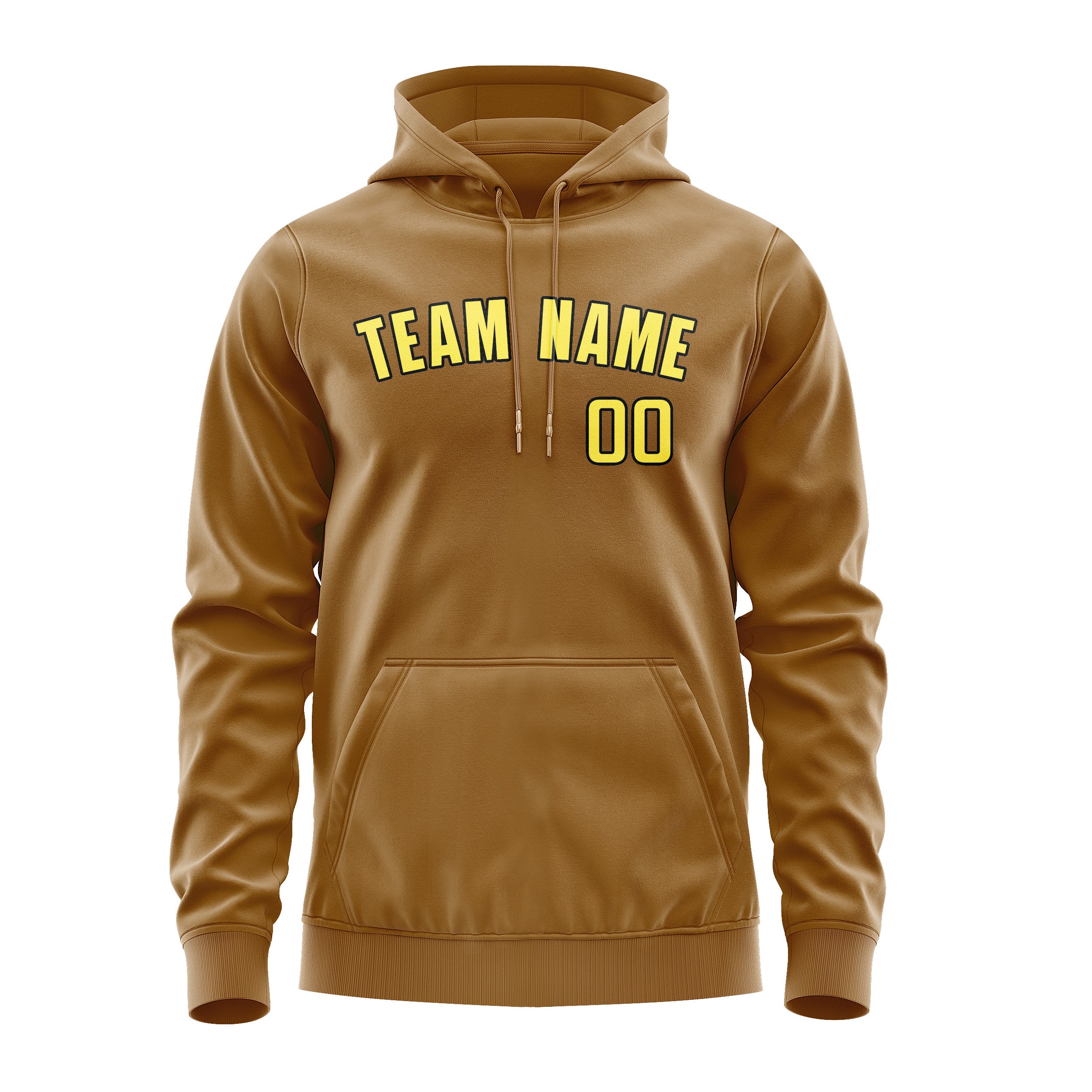 Custom Khaki Light Yellow Hoodie