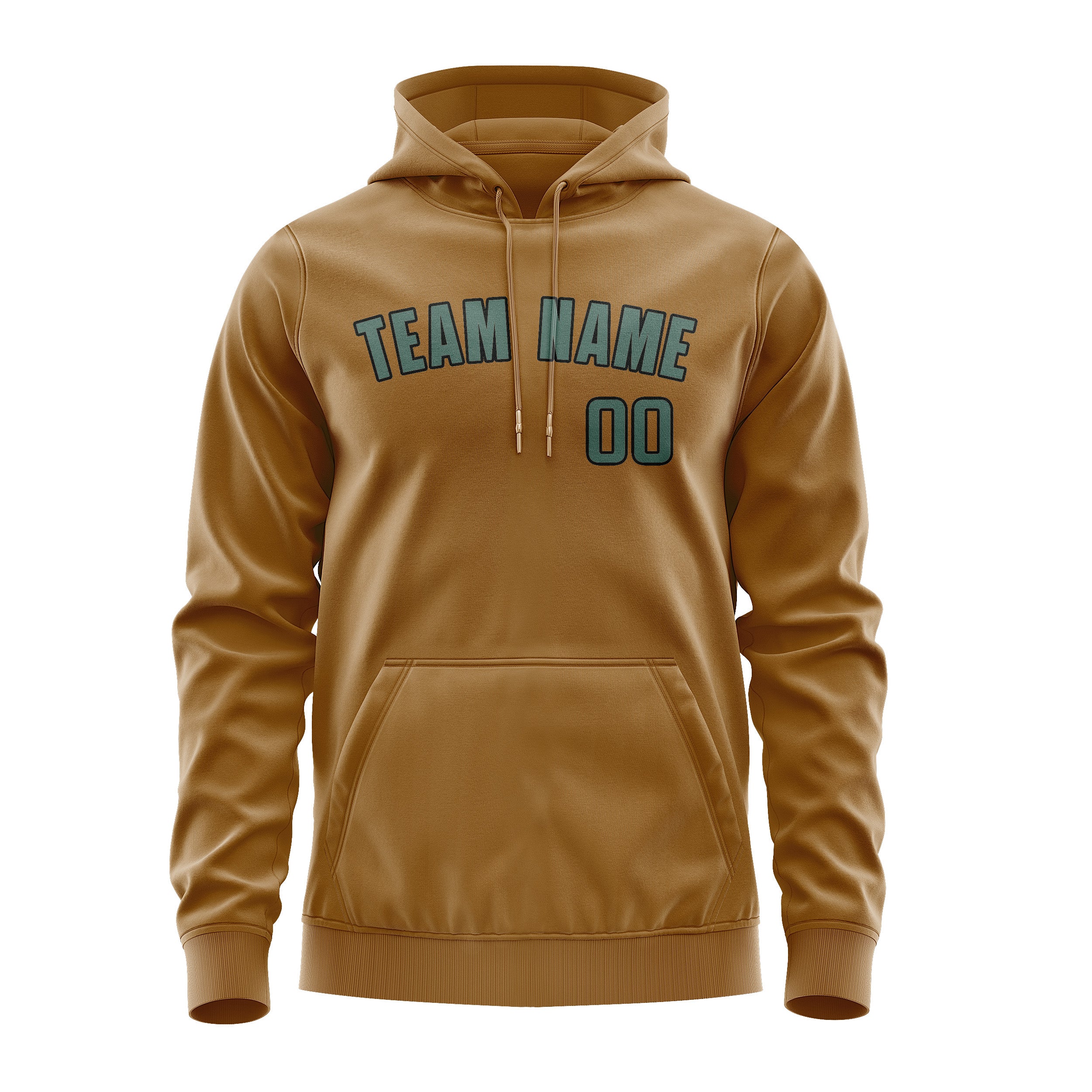 Custom Khaki Blue Green Hoodie