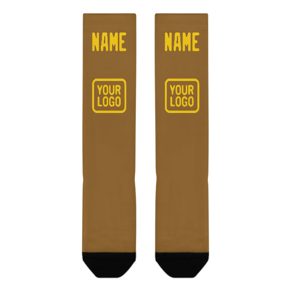 Custom Khaki Gold Knee-High Sock