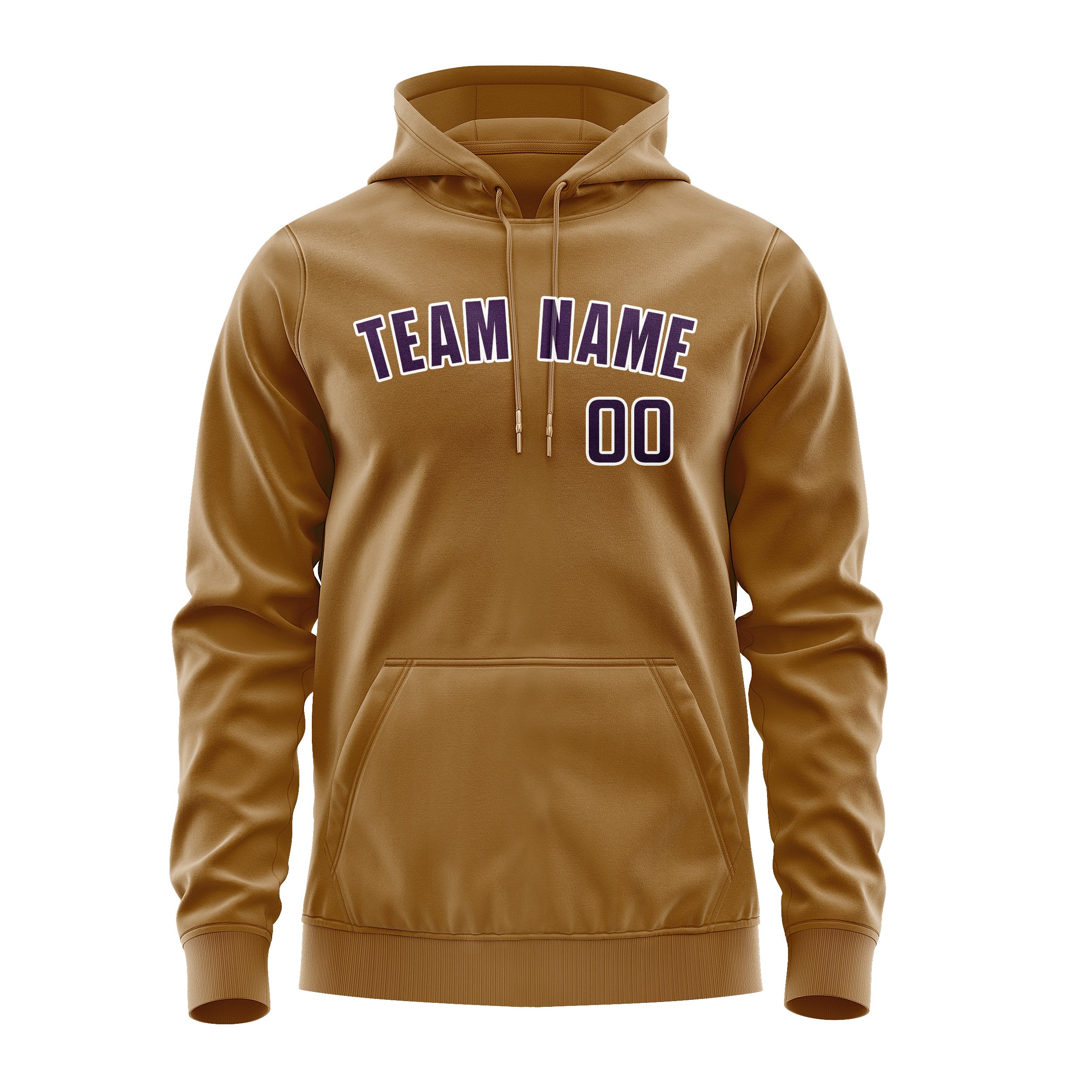 Custom Khaki Purple Hoodie