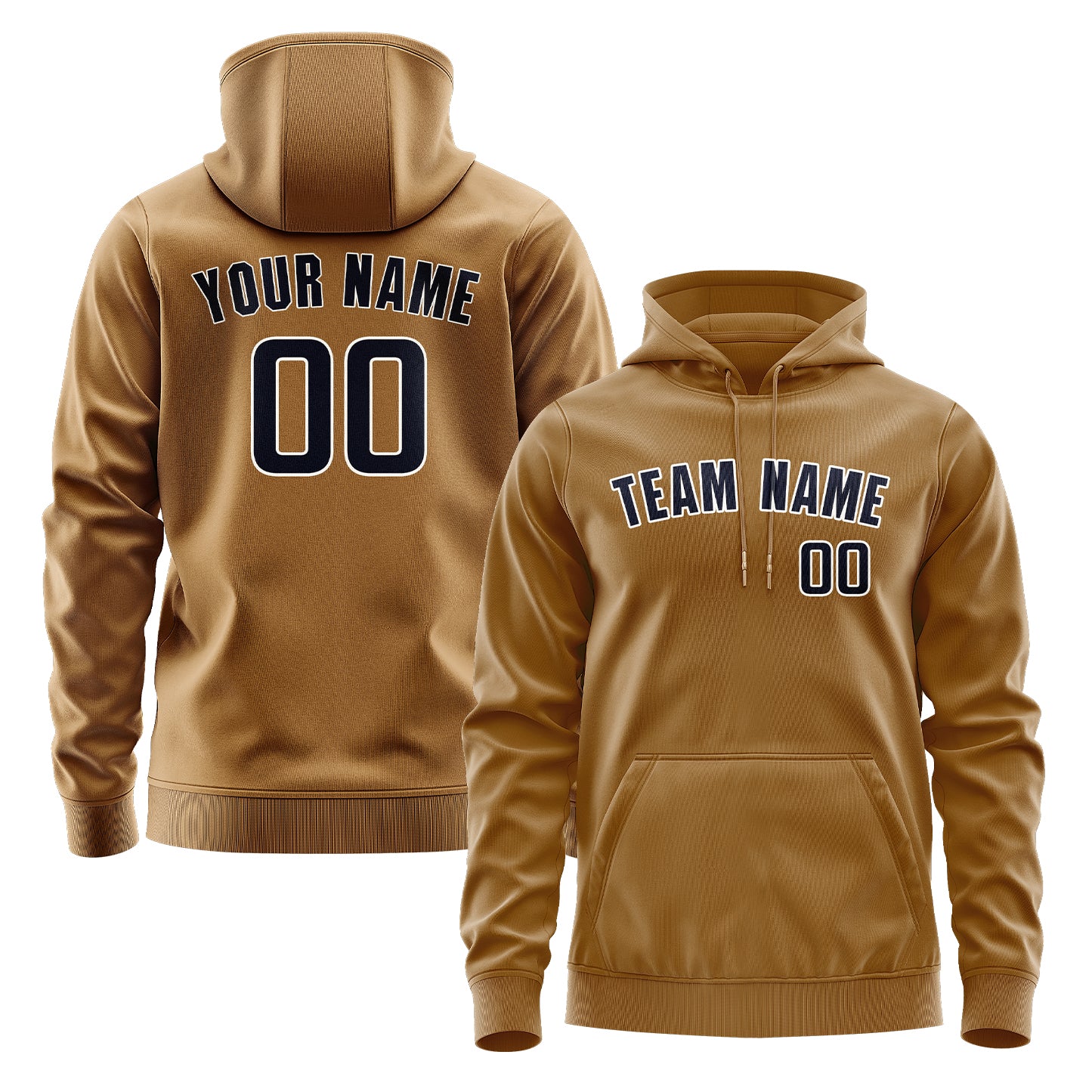 Custom Khaki Navy Hoodie