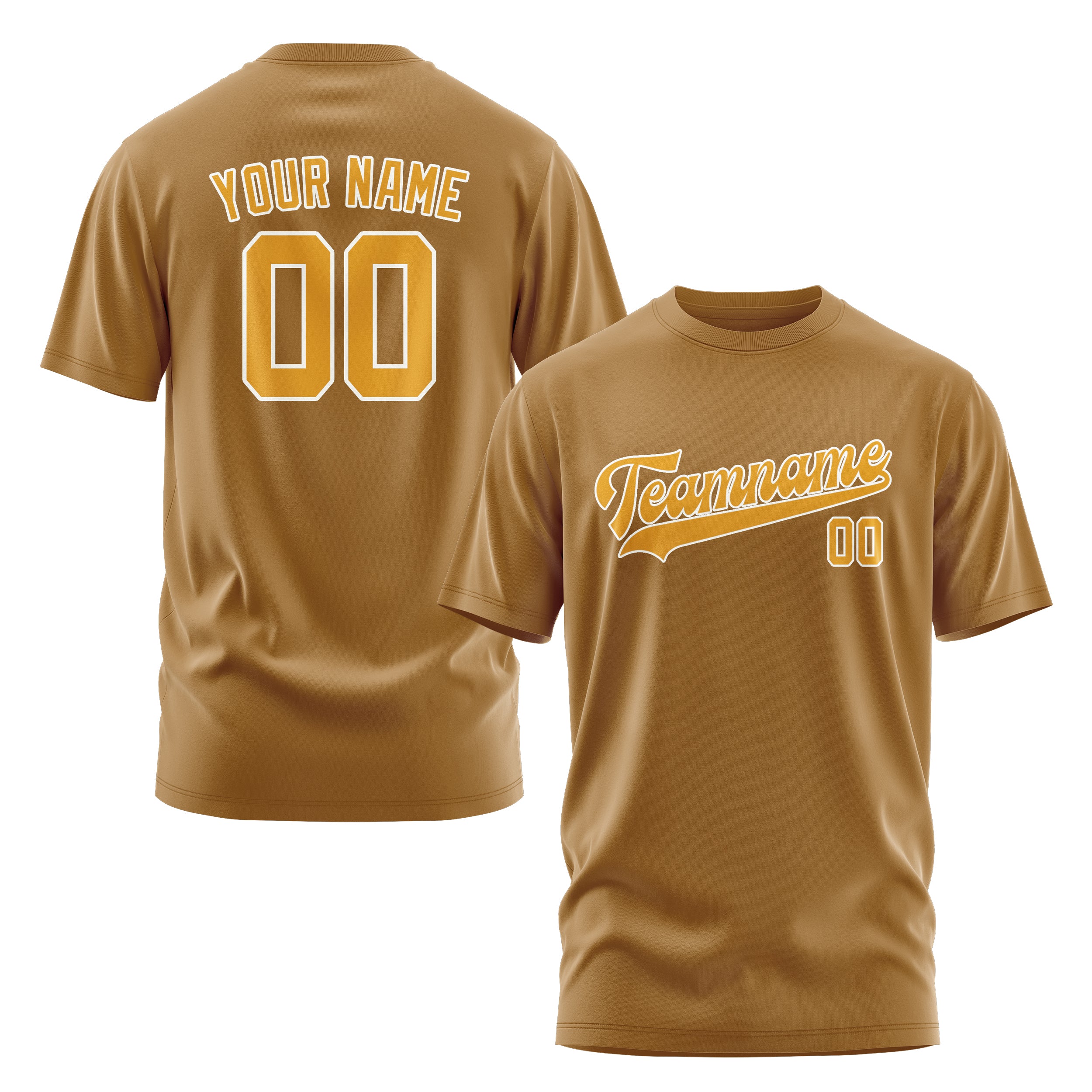 Custom Khaki Yellow T-Shirt