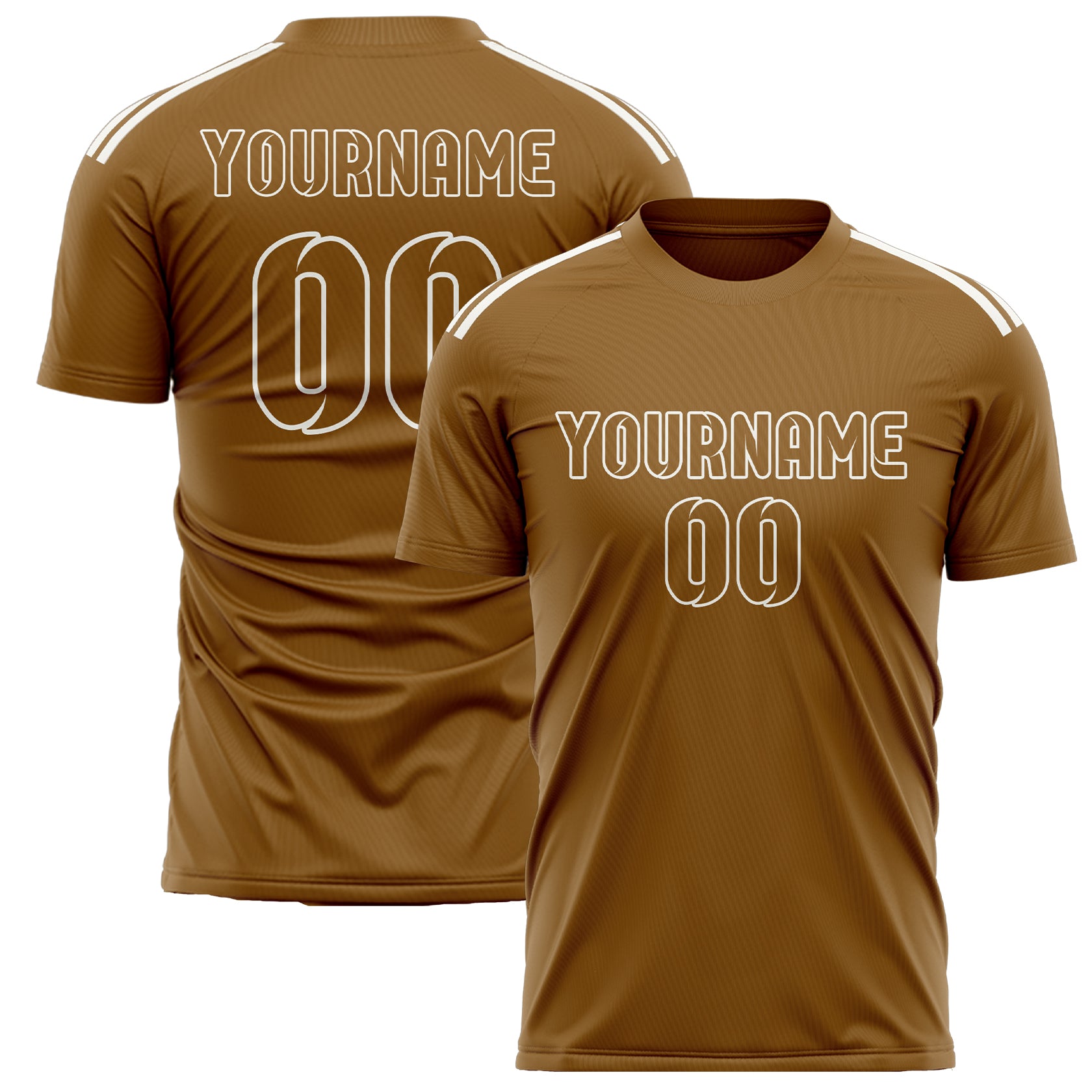 Custom Khaki Khaki Soccer Jersey