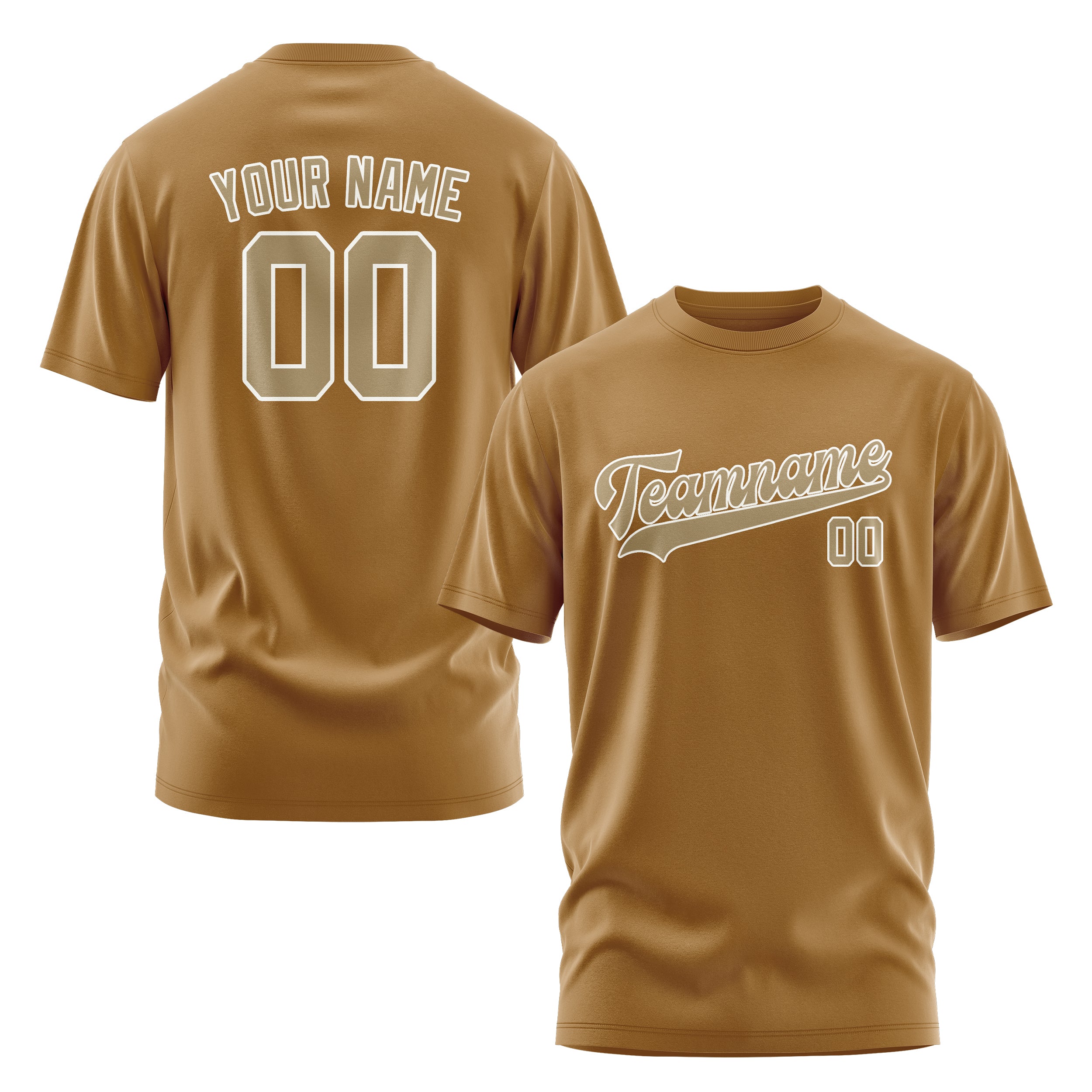 Custom Khaki Light Khaki T-Shirt