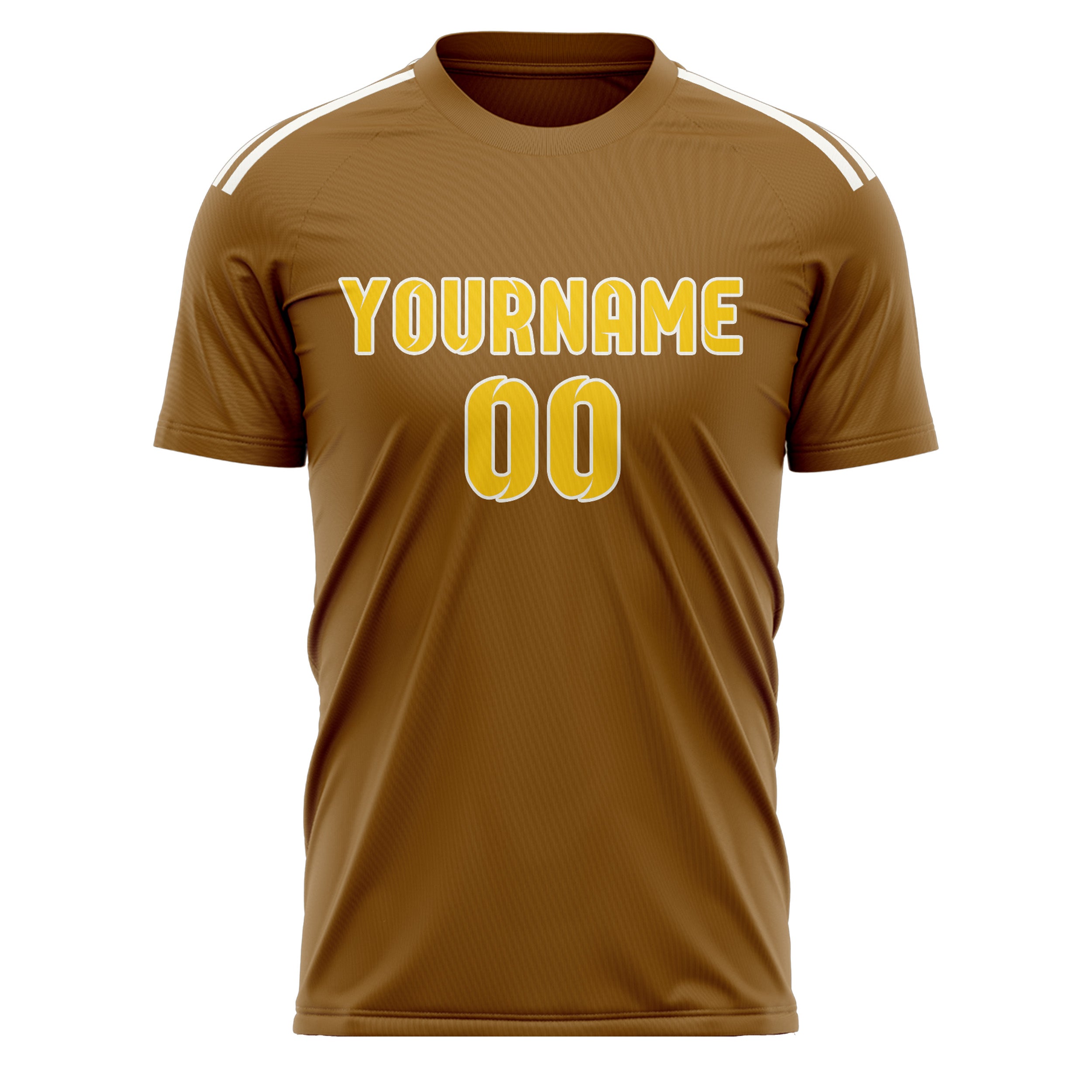 Custom Khaki Gold Soccer Jersey