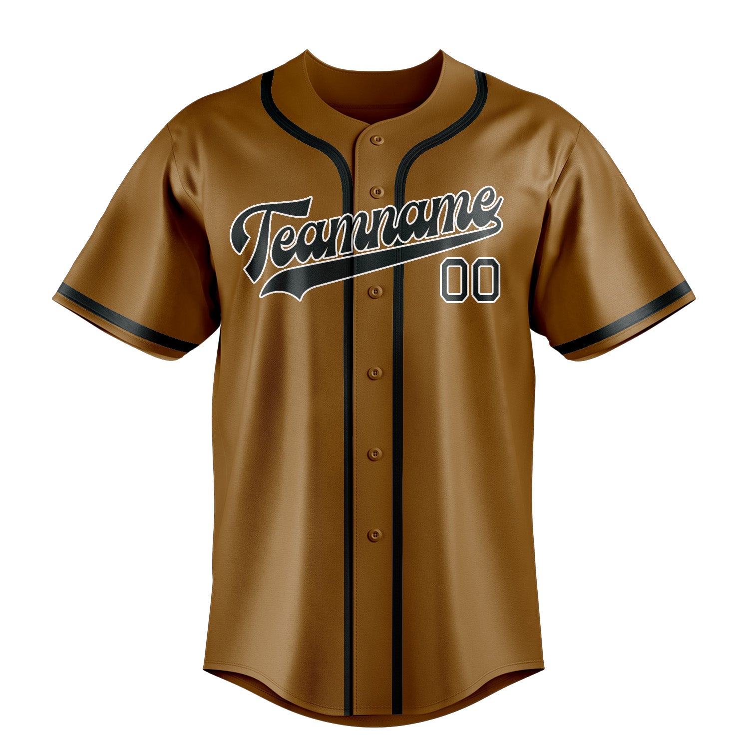 Custom Khaki Dark Grey Baseball Jersey