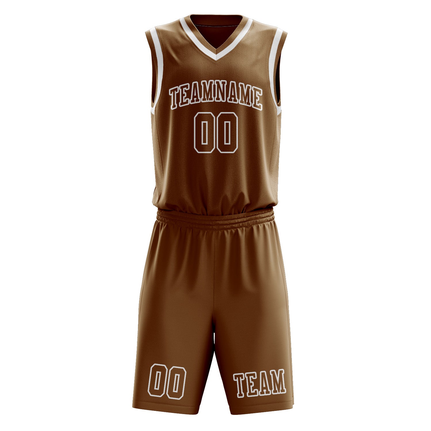 Custom Khaki Khaki Basketball Set