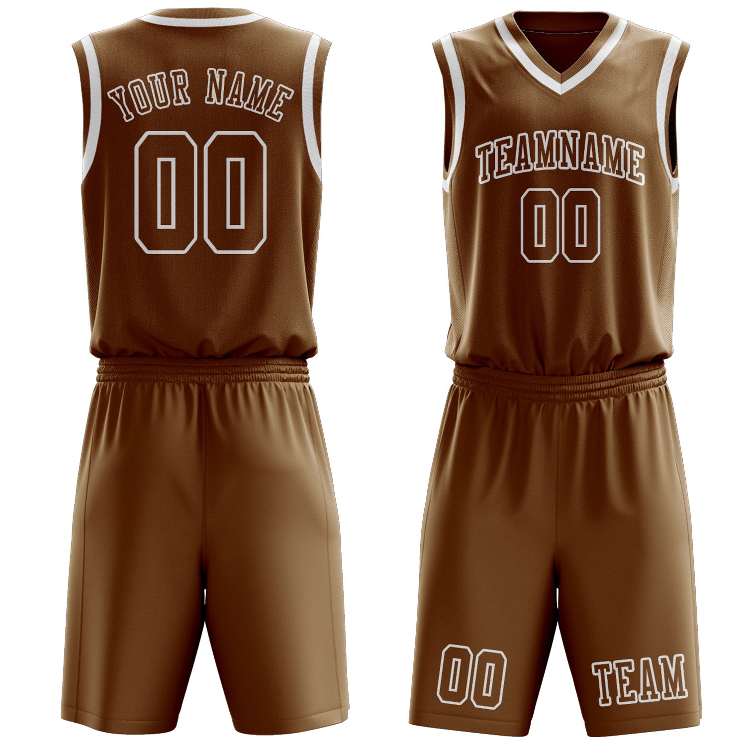 Custom Khaki Khaki Basketball Set