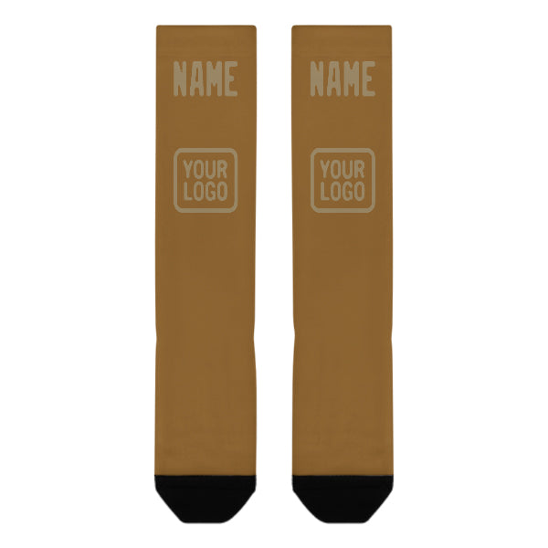 Custom Khaki Light Khaki Knee-High Sock