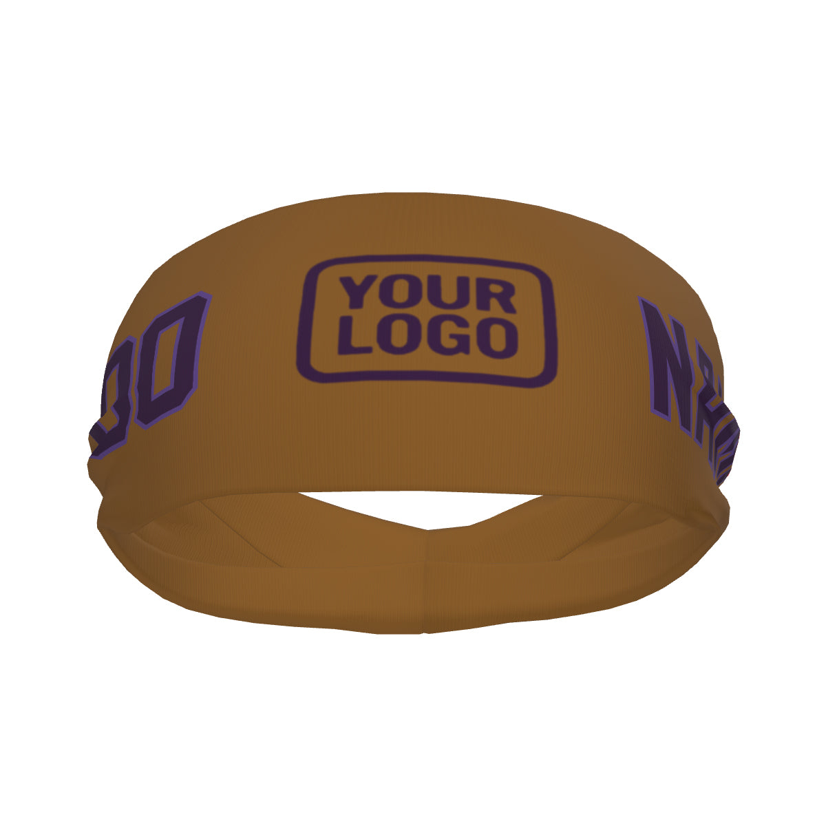 Custom Khaki Purple Sports headband