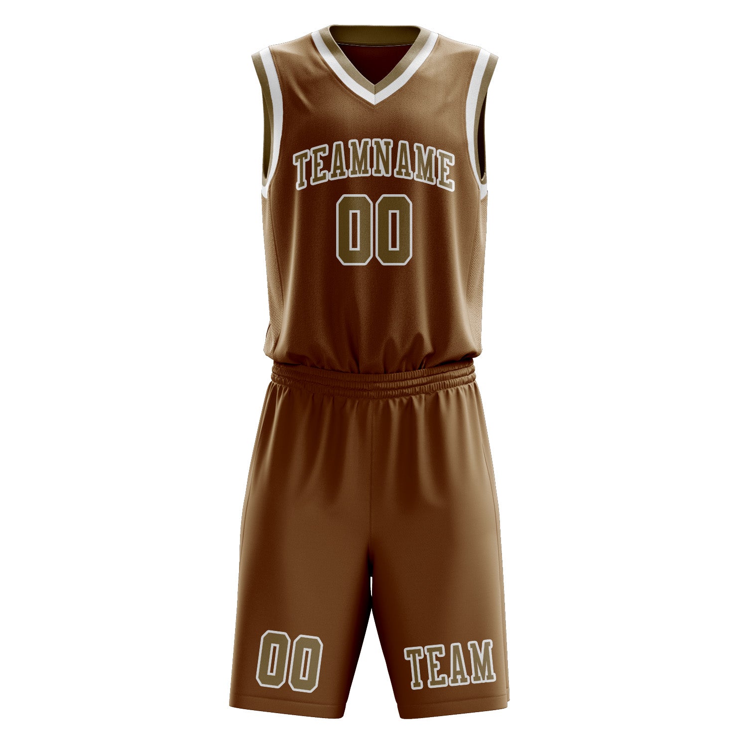 Custom Khaki Light Khaki Basketball Set