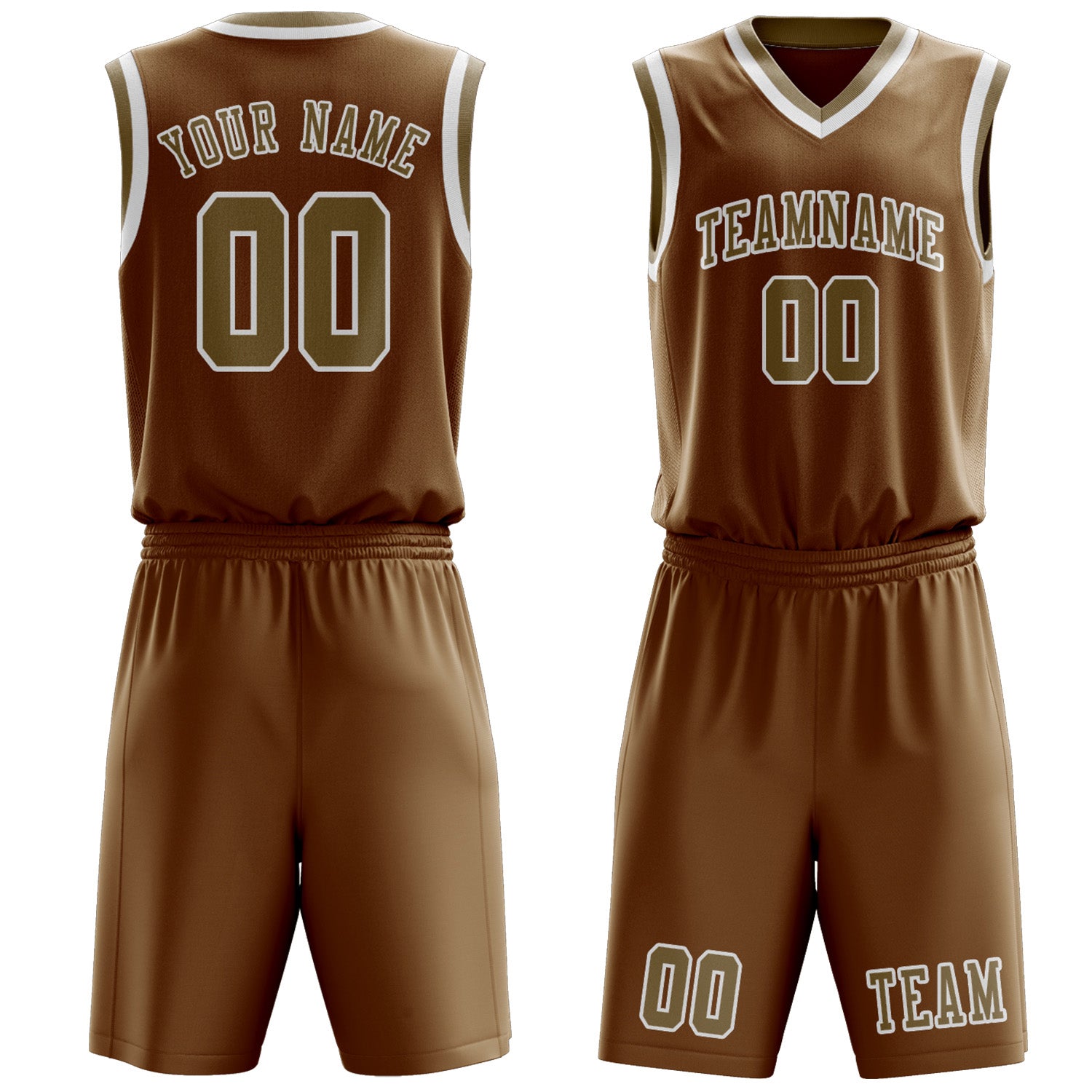 Custom Khaki Light Khaki Basketball Set