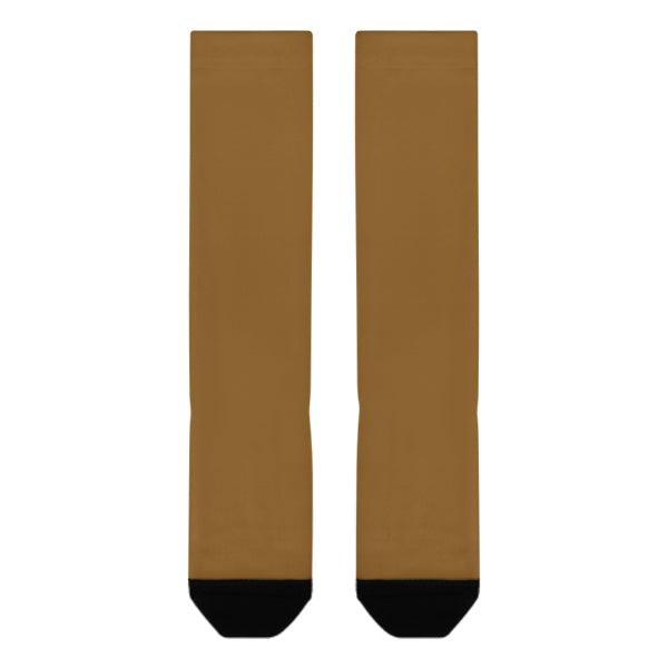 Custom Khaki Khaki Knee-High Sock