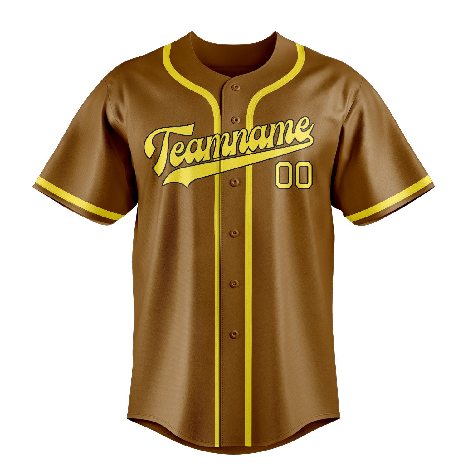 Custom Khaki Light Yellow Baseball Jersey