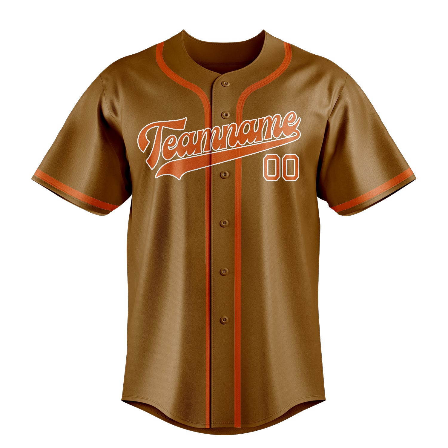 Custom Khaki Orange Baseball Jersey
