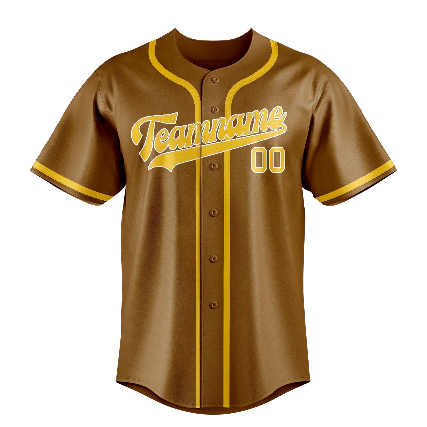 Custom Khaki Gold Baseball Jersey