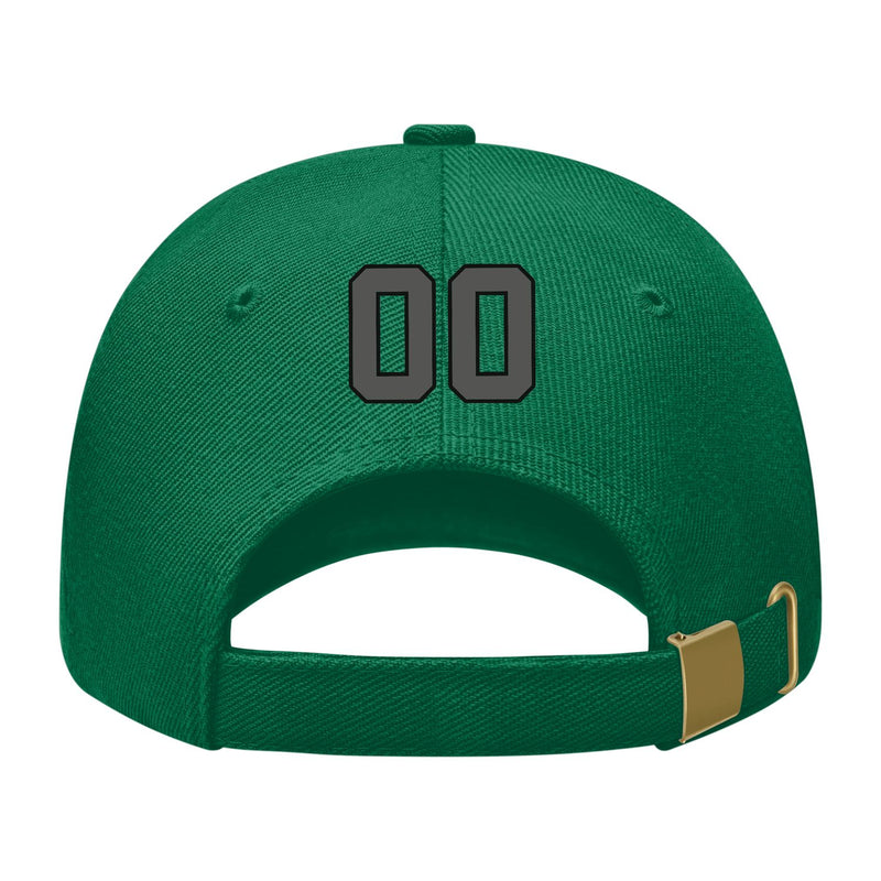 Custom Dark Green Orange Hat 22B21720