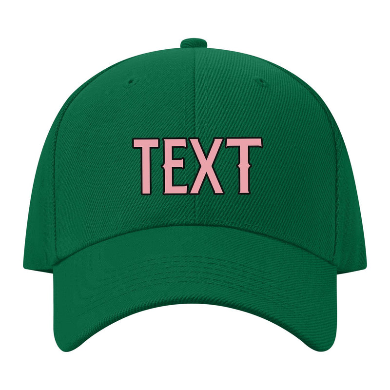 Custom Dark Green Light Emerald Green Hat 22B21721
