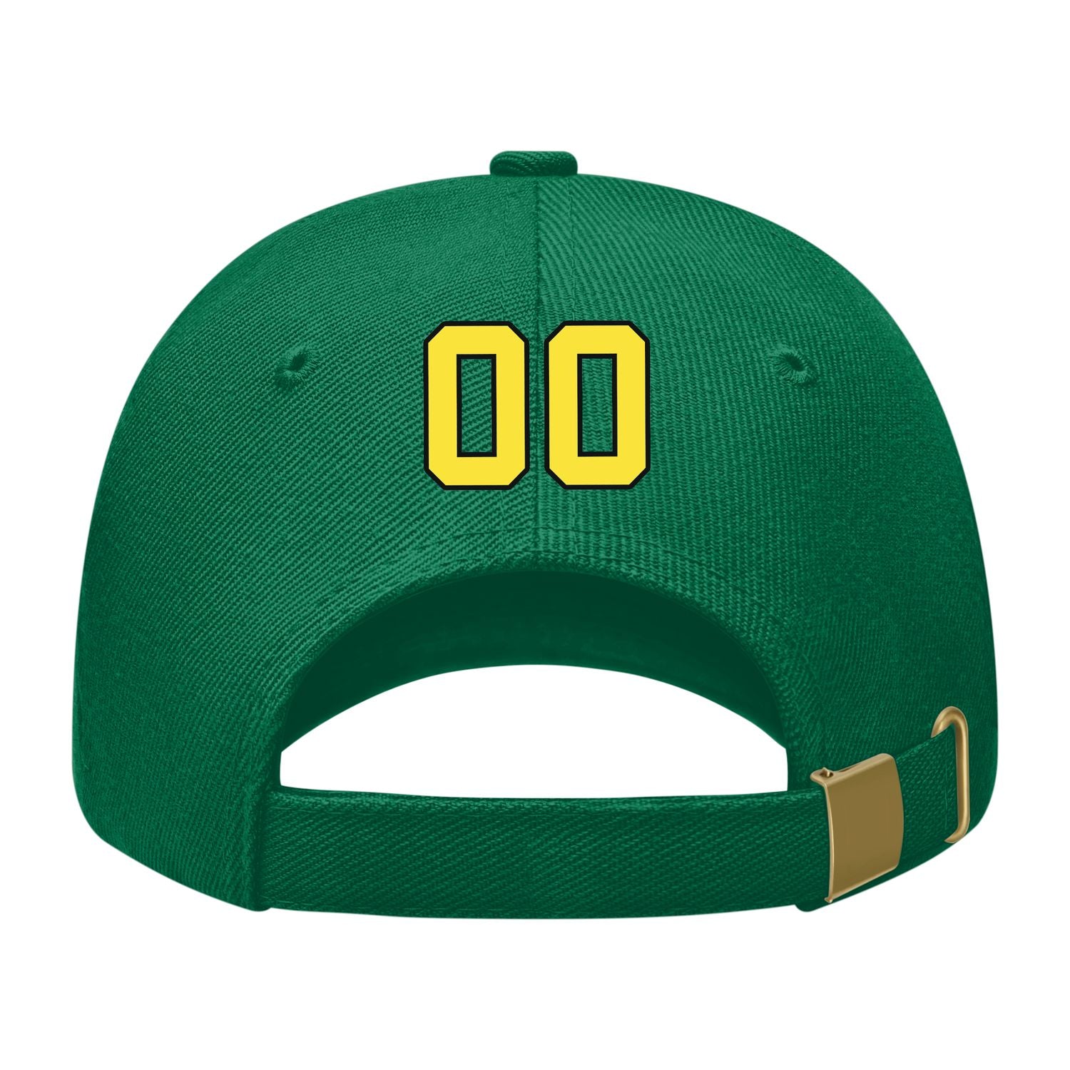 Custom Dark Green Light Coral Red Hat 22B21726