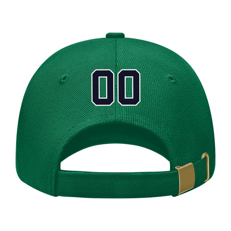 Custom Dark Green Pale Peach Hat 22B21811