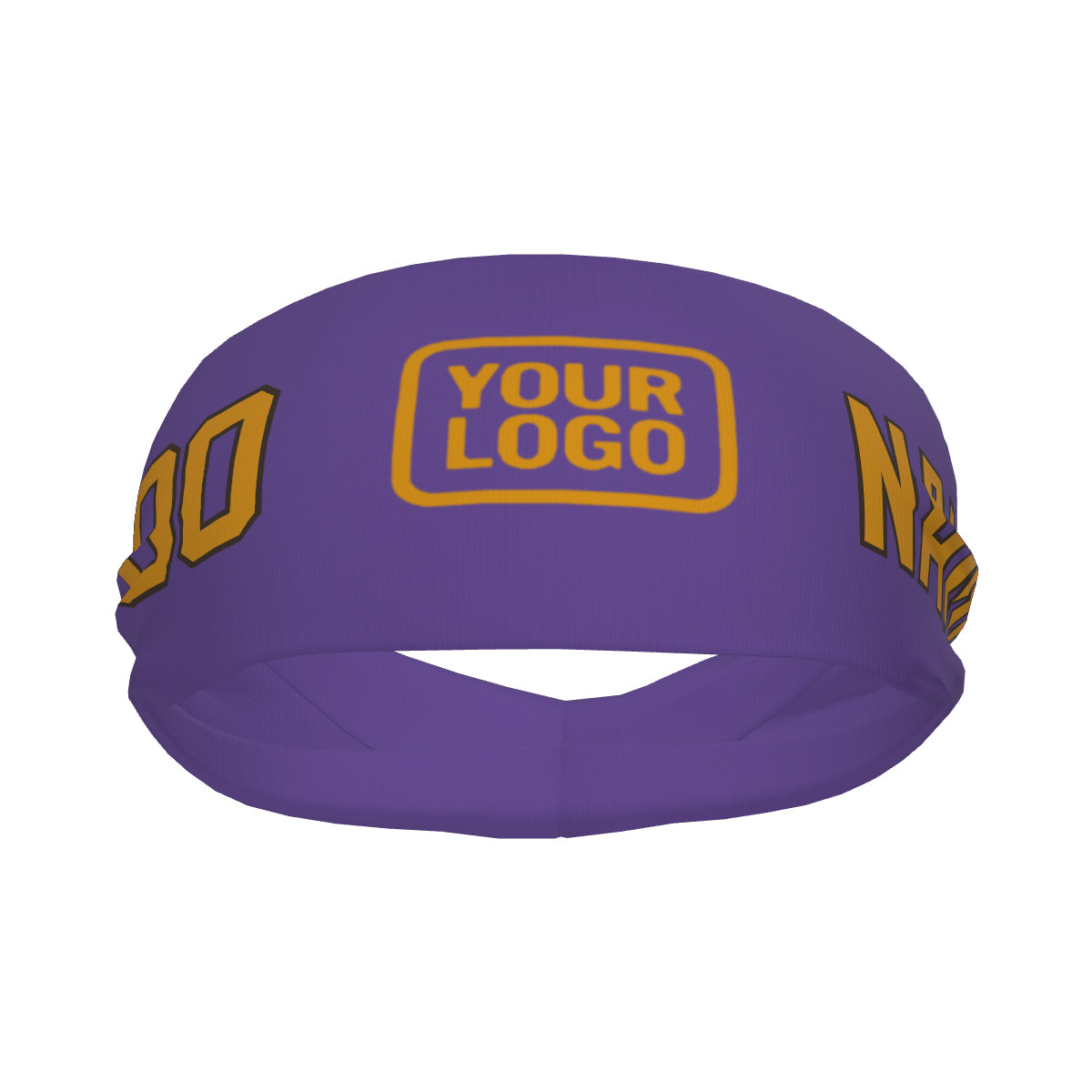 Custom Light Purple Yellow Sports headband