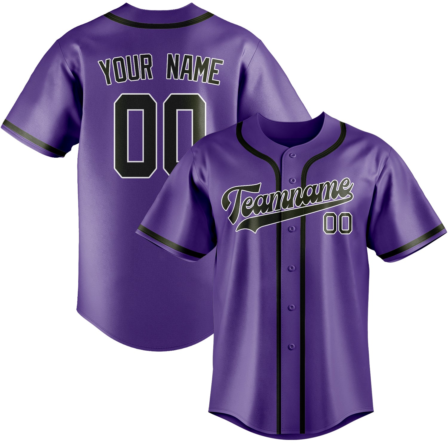 Custom Light Purple Olive Baseball Jersey