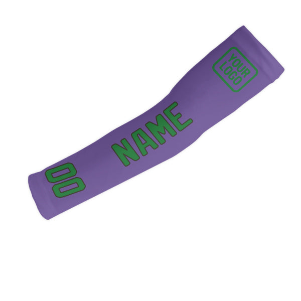 Custom Light Purple Emerald Green Arm Sleeve