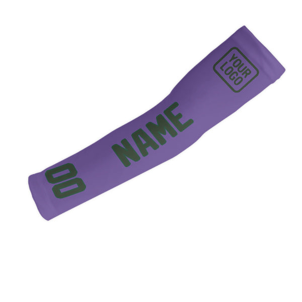 Custom Light Purple Dark Green Arm Sleeve