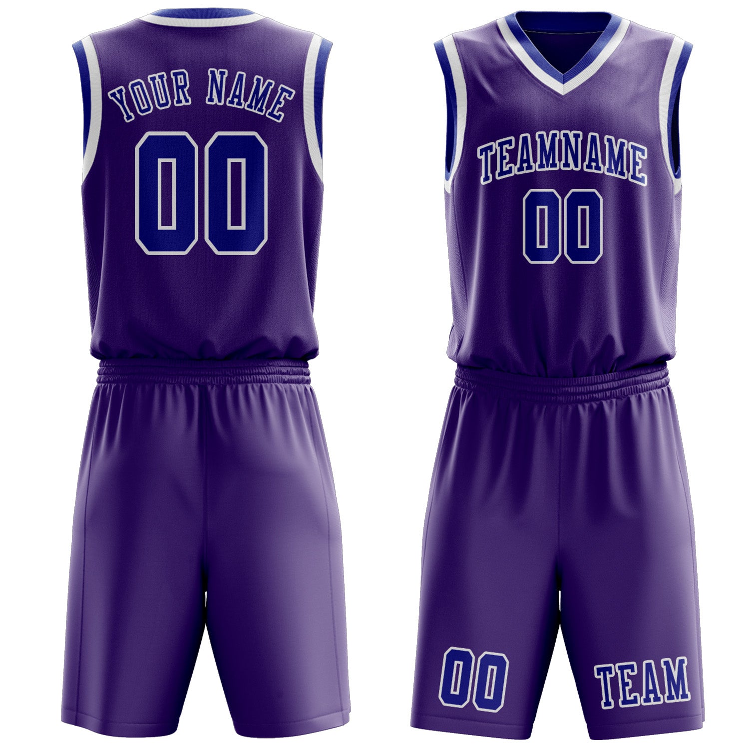 Custom Light Purple Sky Blue Basketball Set