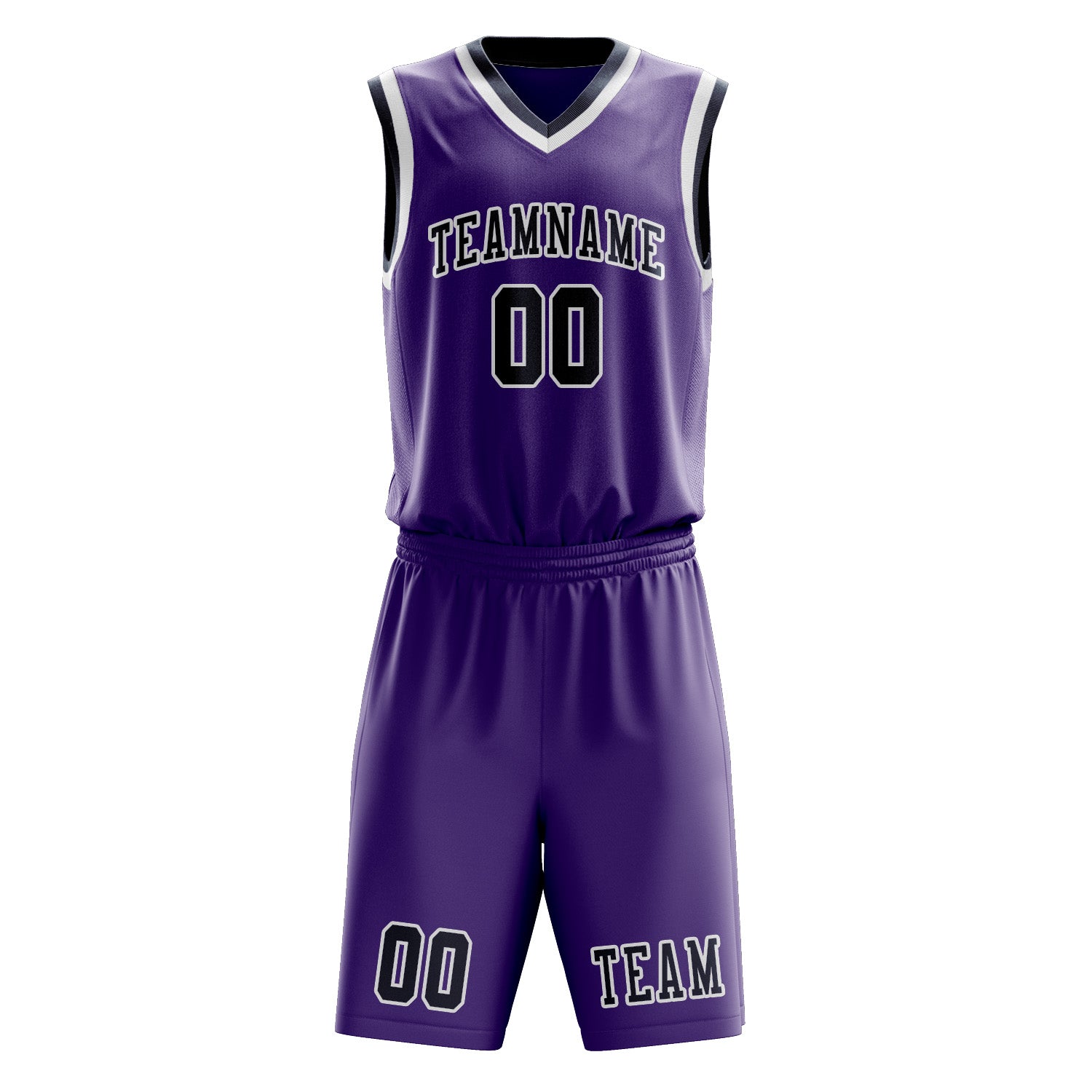 Custom Light Purple Blue Basketball Set