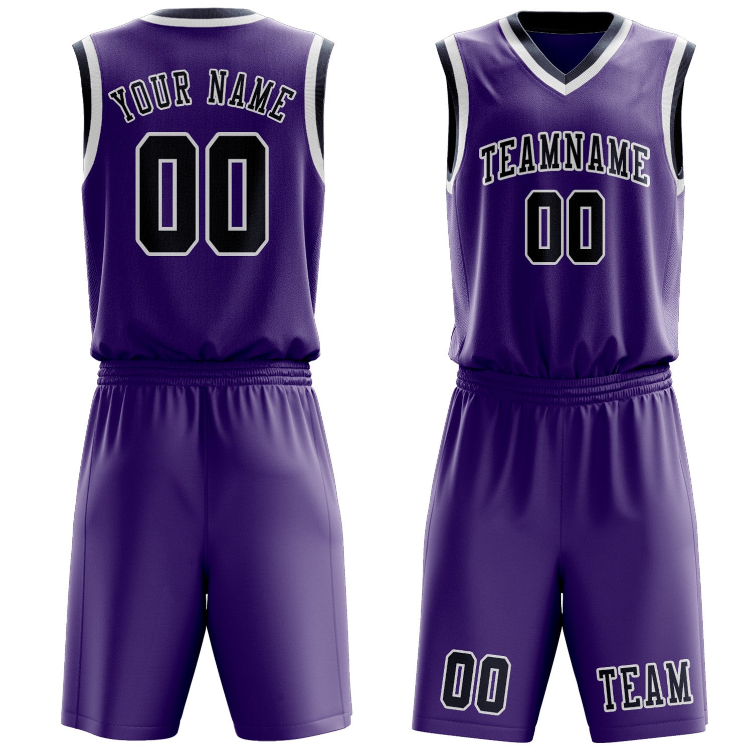 Custom Light Purple Blue Basketball Set