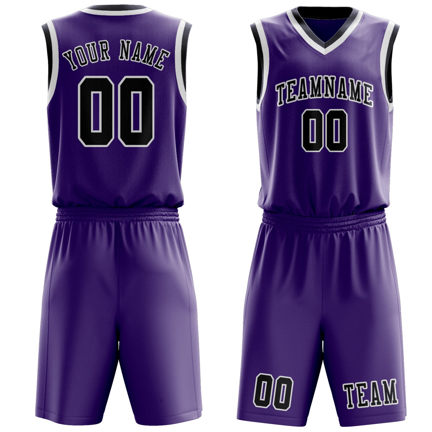 Custom Light Purple Navy Basketball Set