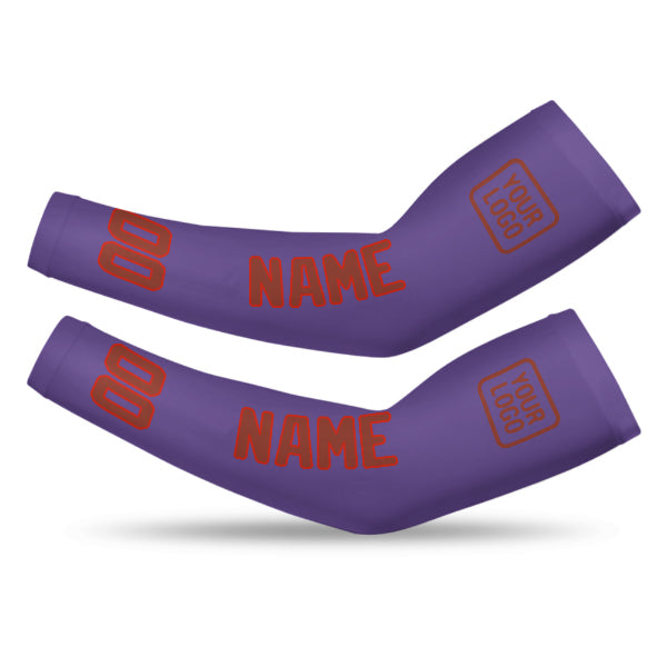 Custom Light Purple Coral Red Arm Sleeve