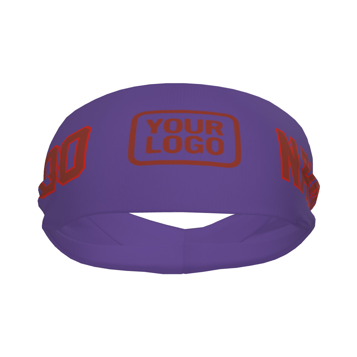 Custom Light Purple Coral Red Sports headband