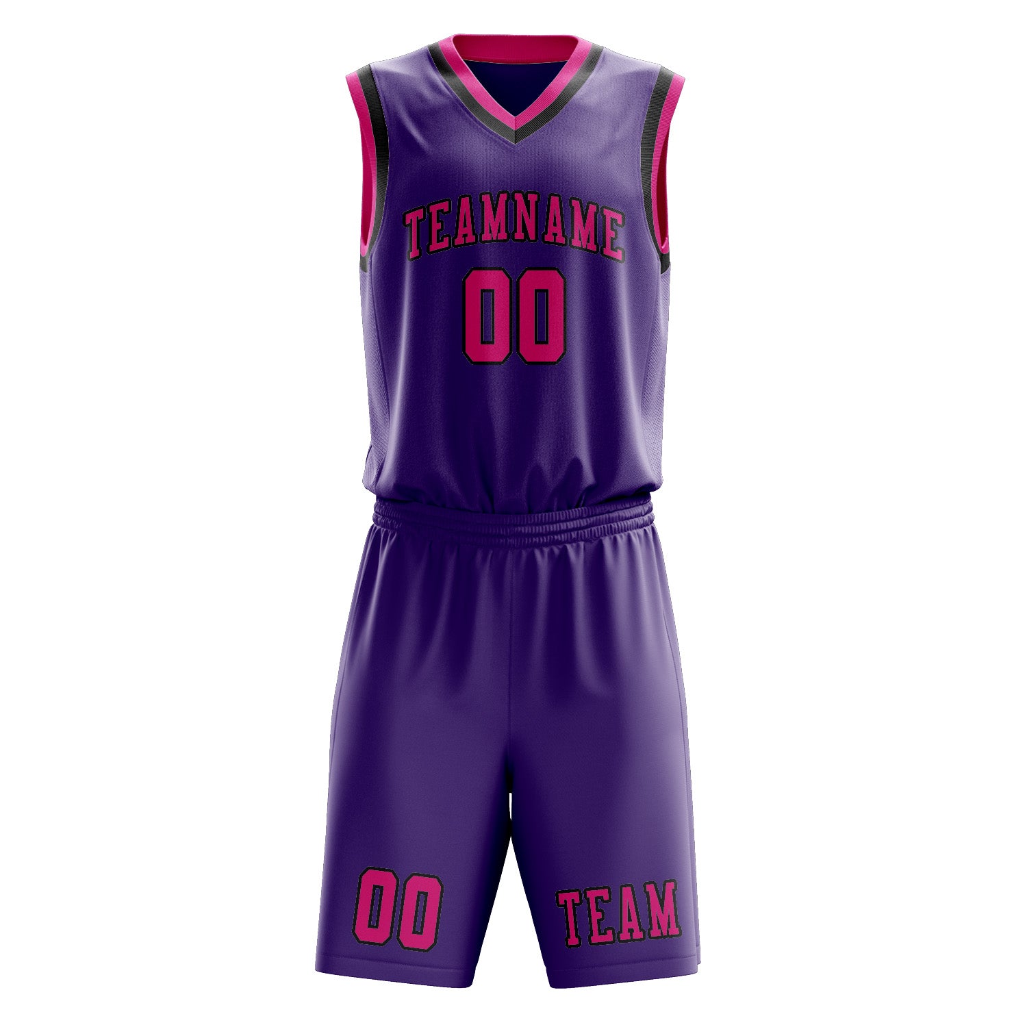 Custom Light Purple Pink Basketball Set