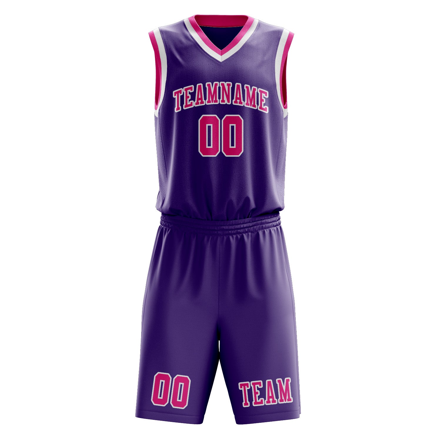 Custom Light Purple Pink Basketball Set