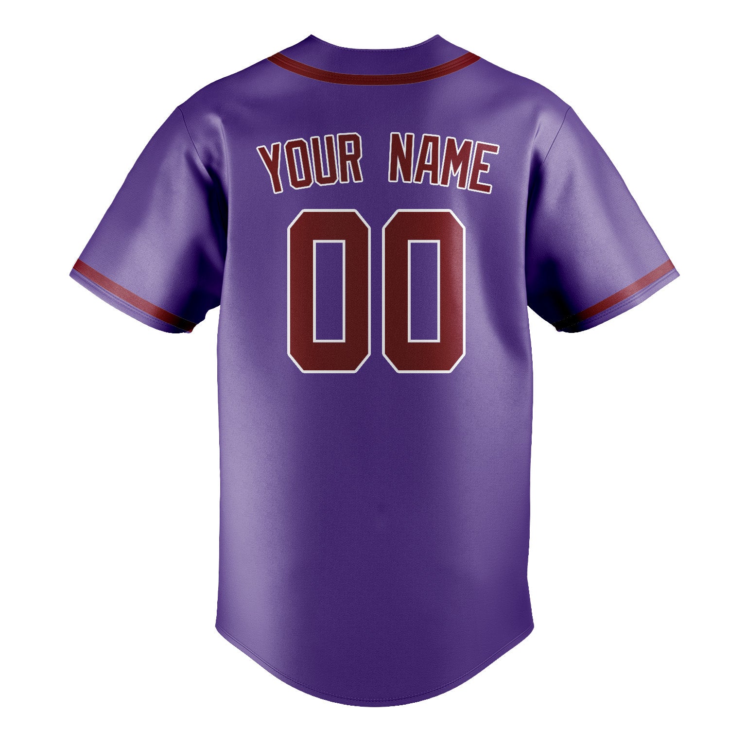 Custom Light Purple Crimson Red Baseball Jersey