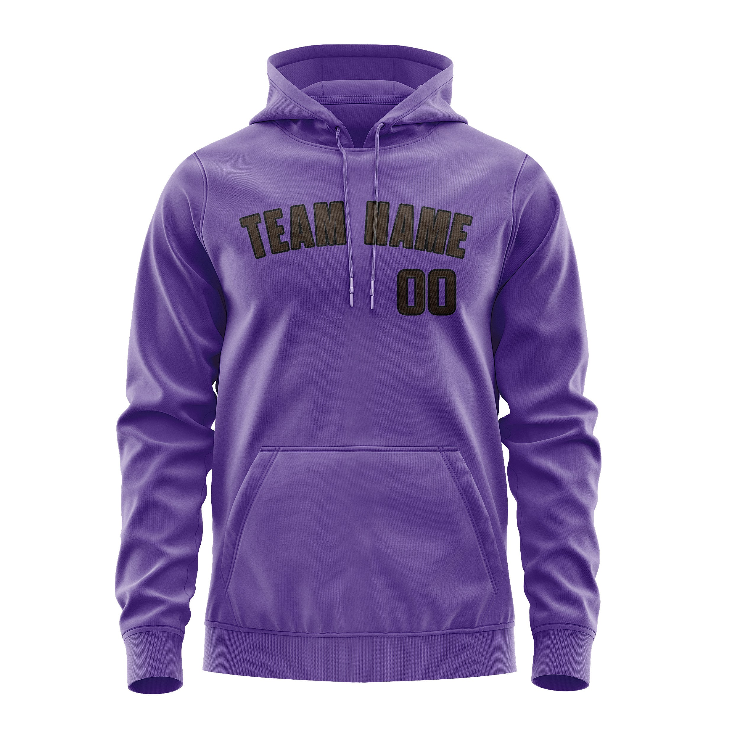 Custom Light Purple Brown Hoodie