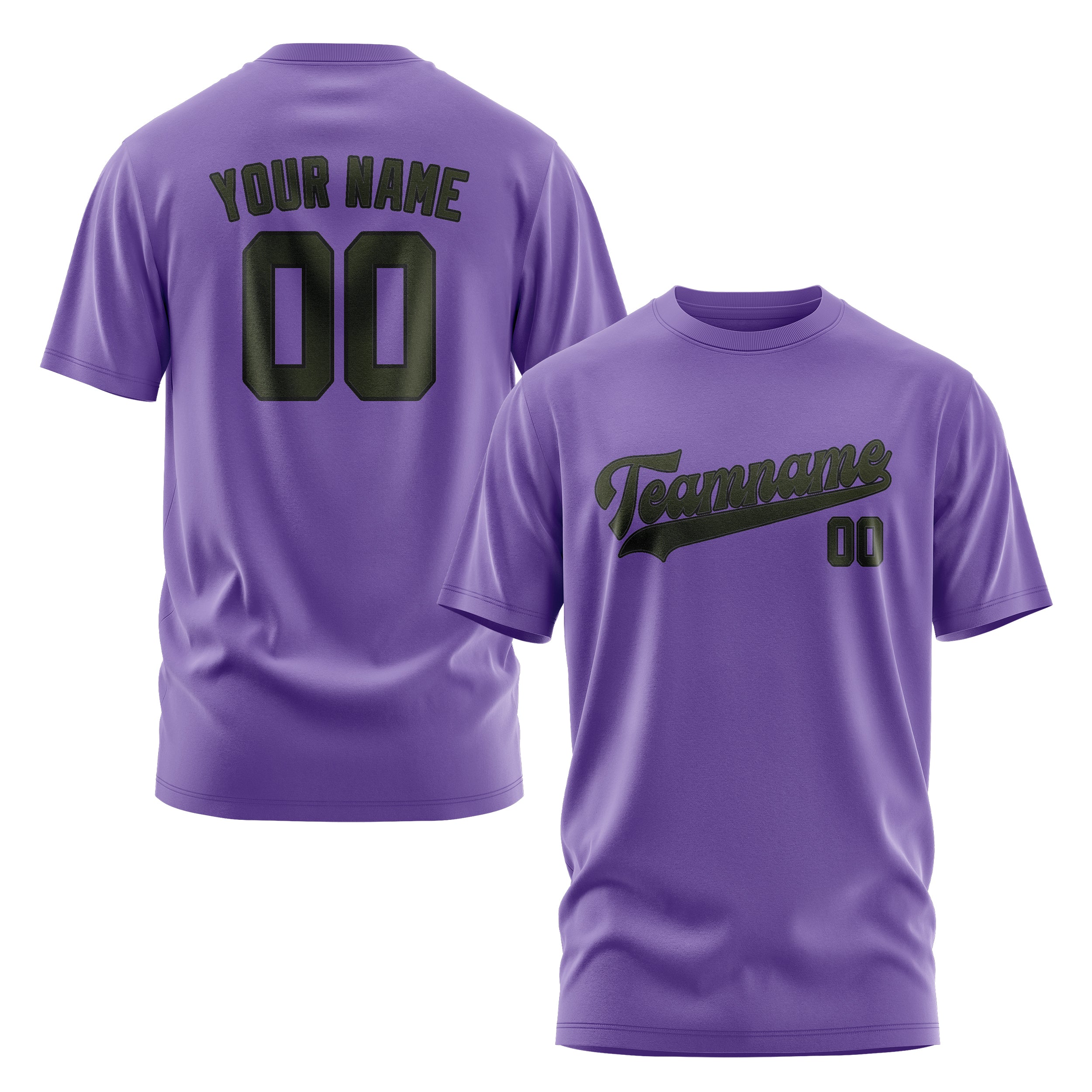 Custom Light Purple Olive T-Shirt