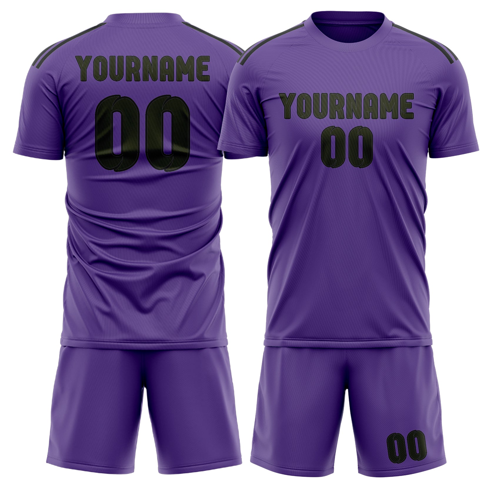 Custom Light Purple Olive Soccer Set