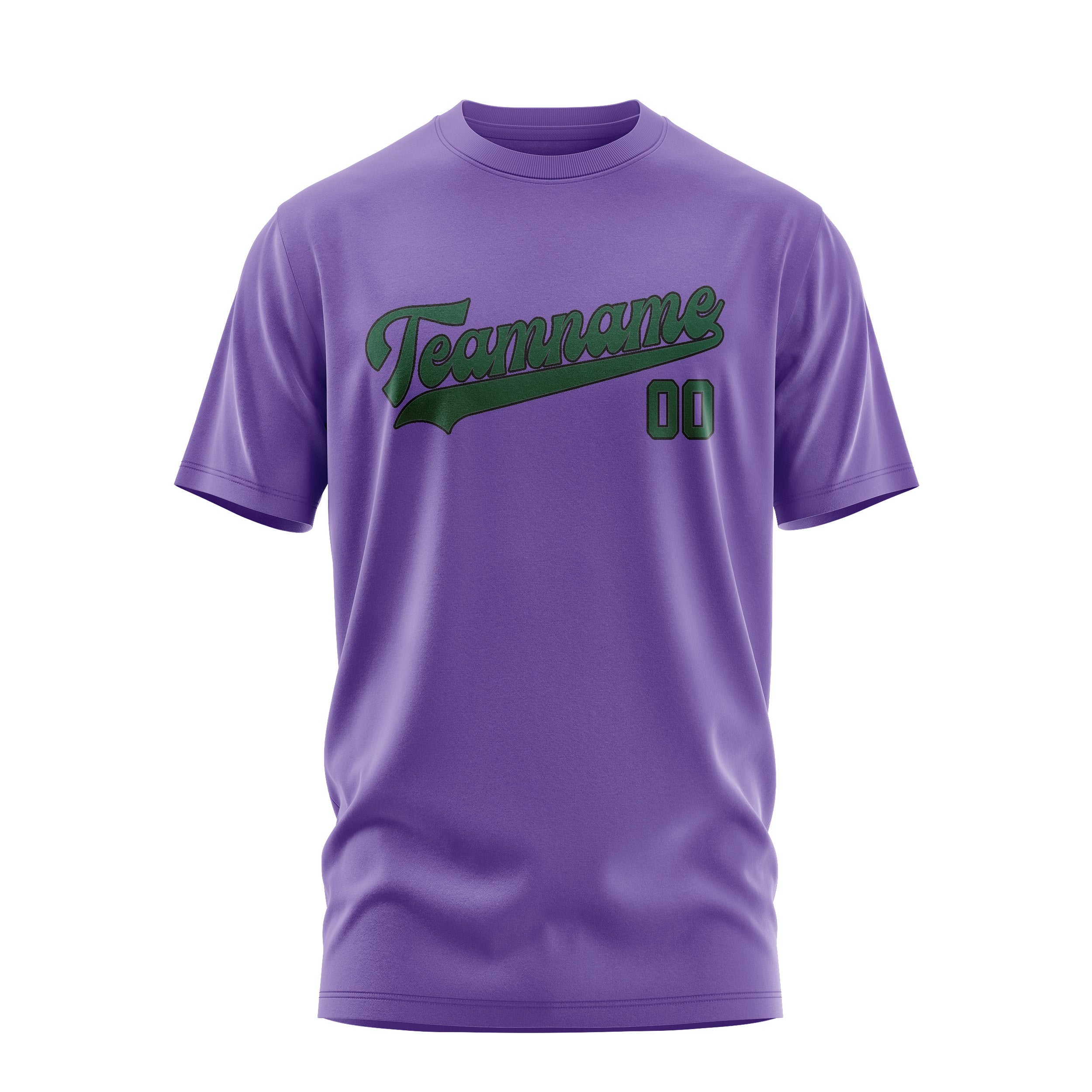 Custom Light Purple Green T-Shirt