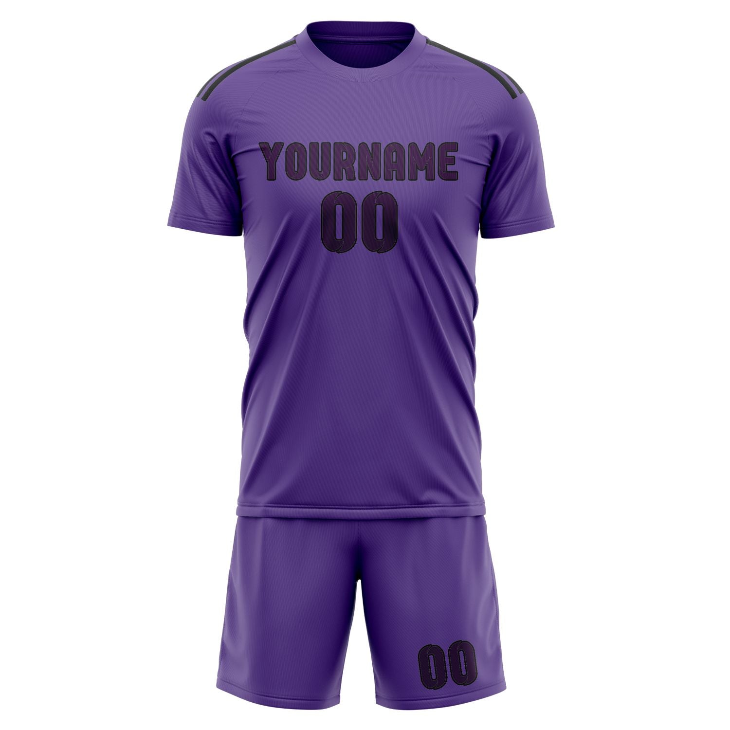 Custom Light Purple Purple Soccer Set
