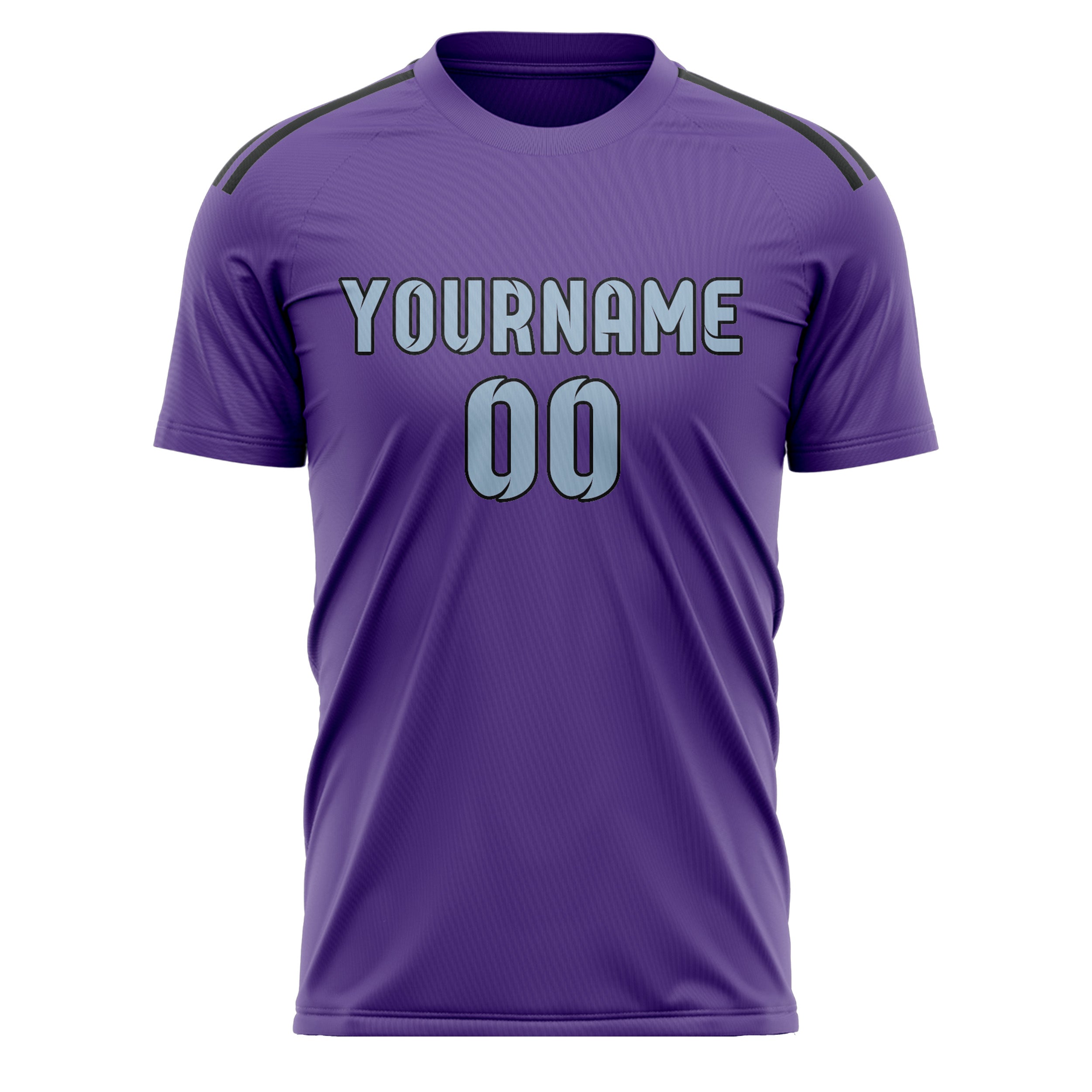 Custom Light Purple Light Blue Soccer Jersey