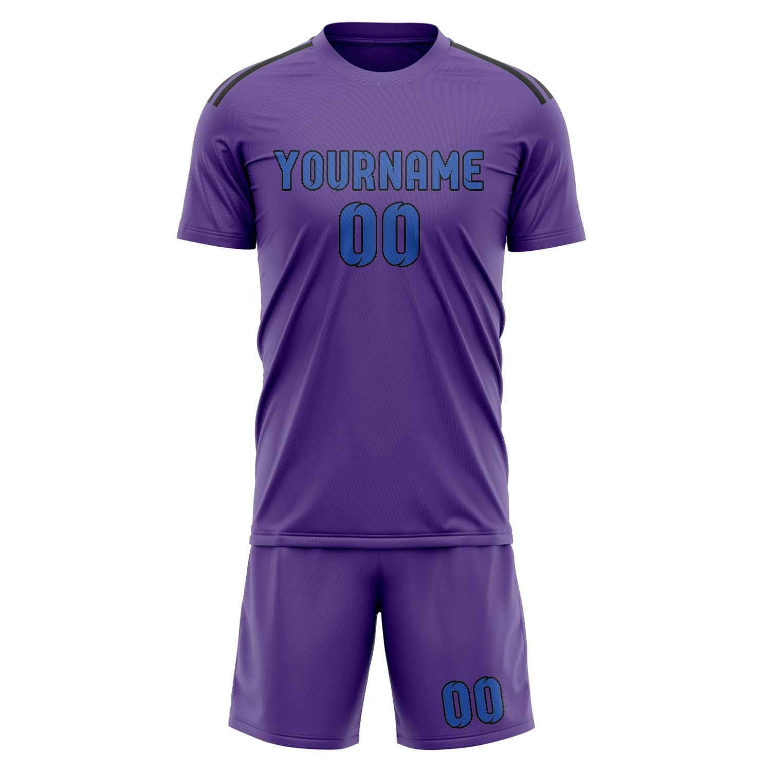 Custom Light Purple Sky Blue Soccer Set