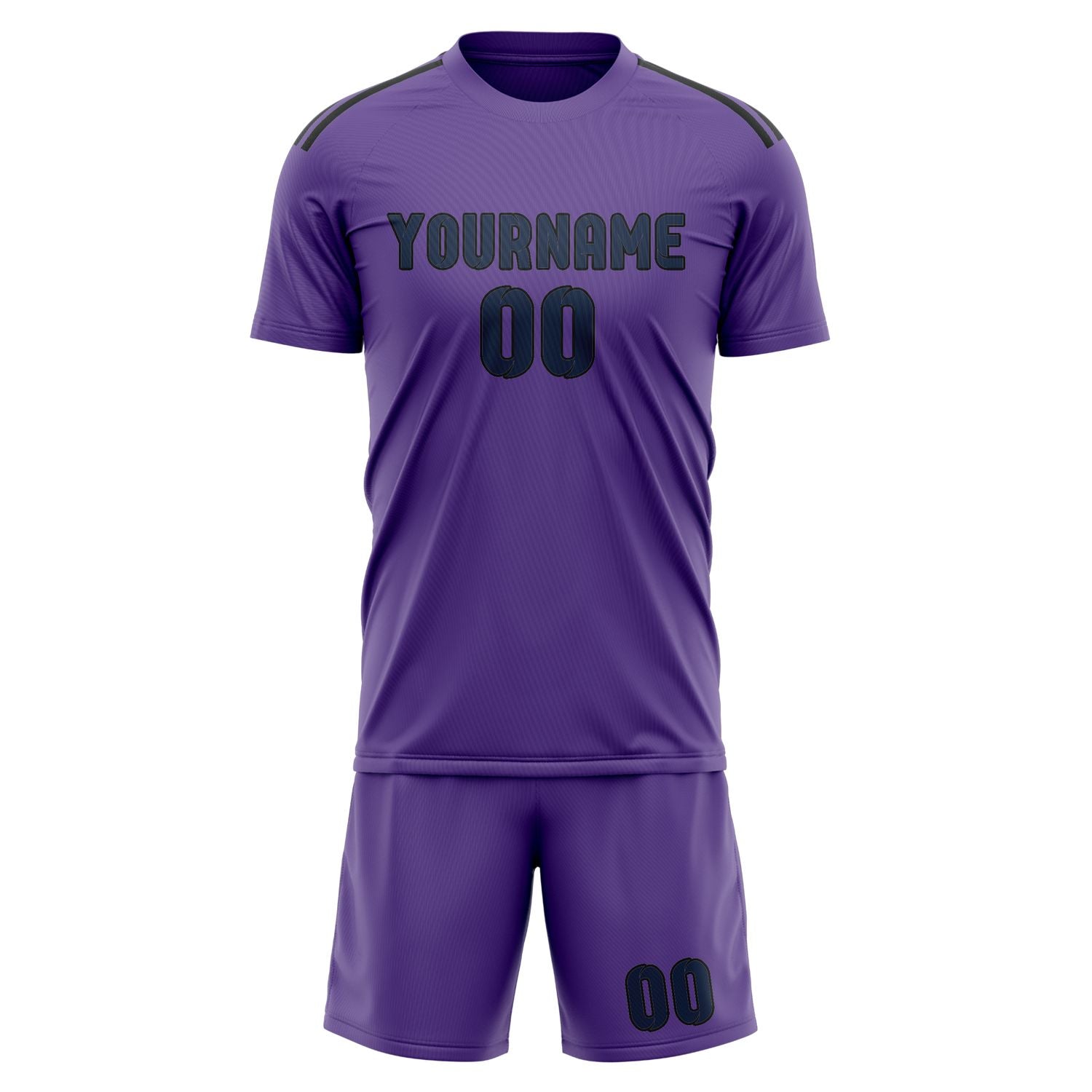 Custom Light Purple Blue Soccer Set