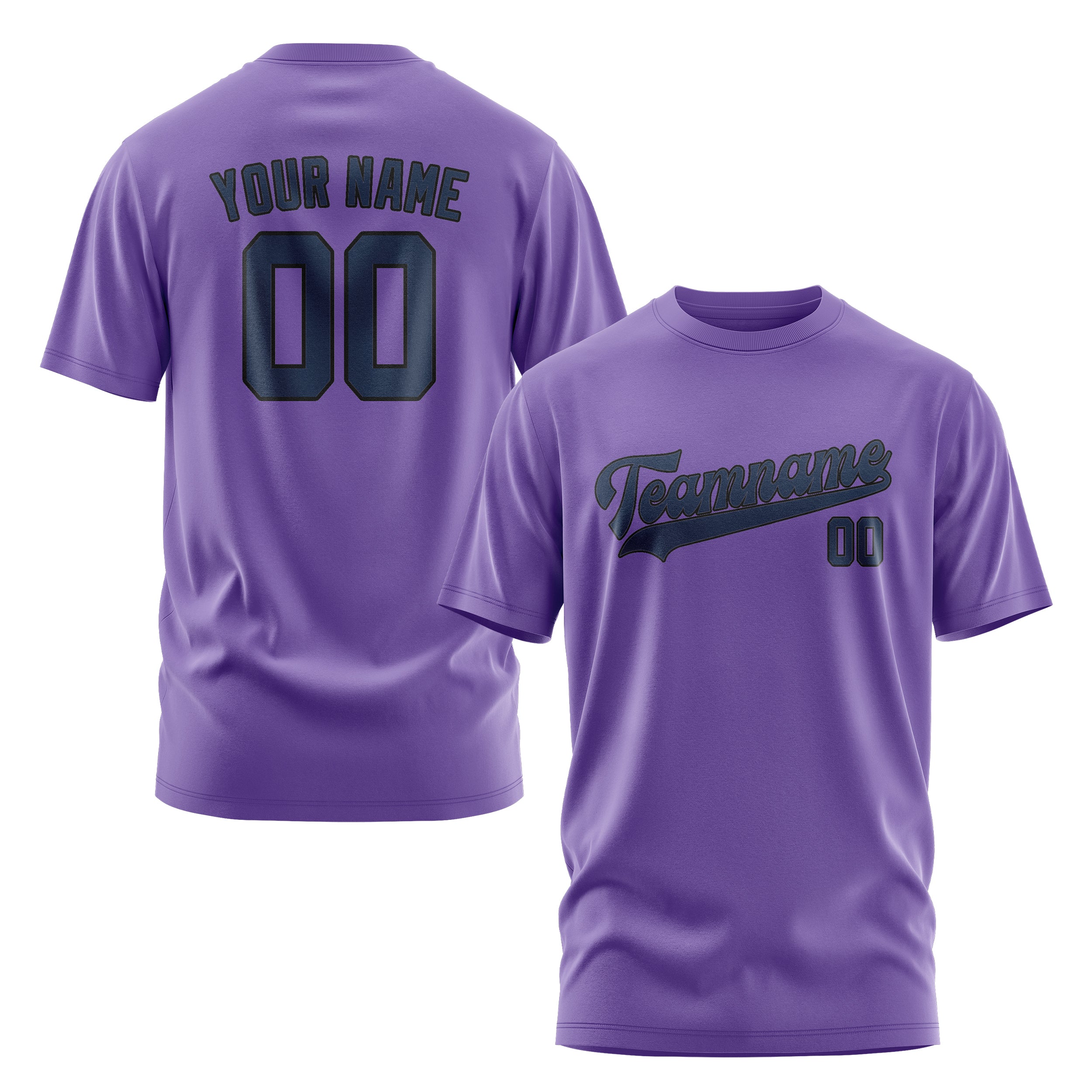 Custom Light Purple Blue T-Shirt
