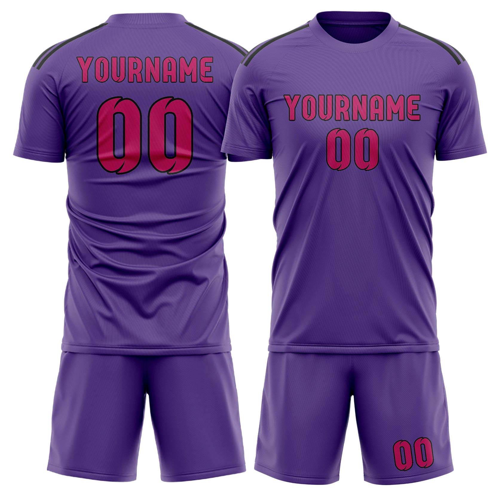 Custom Light Purple Pink Soccer Set