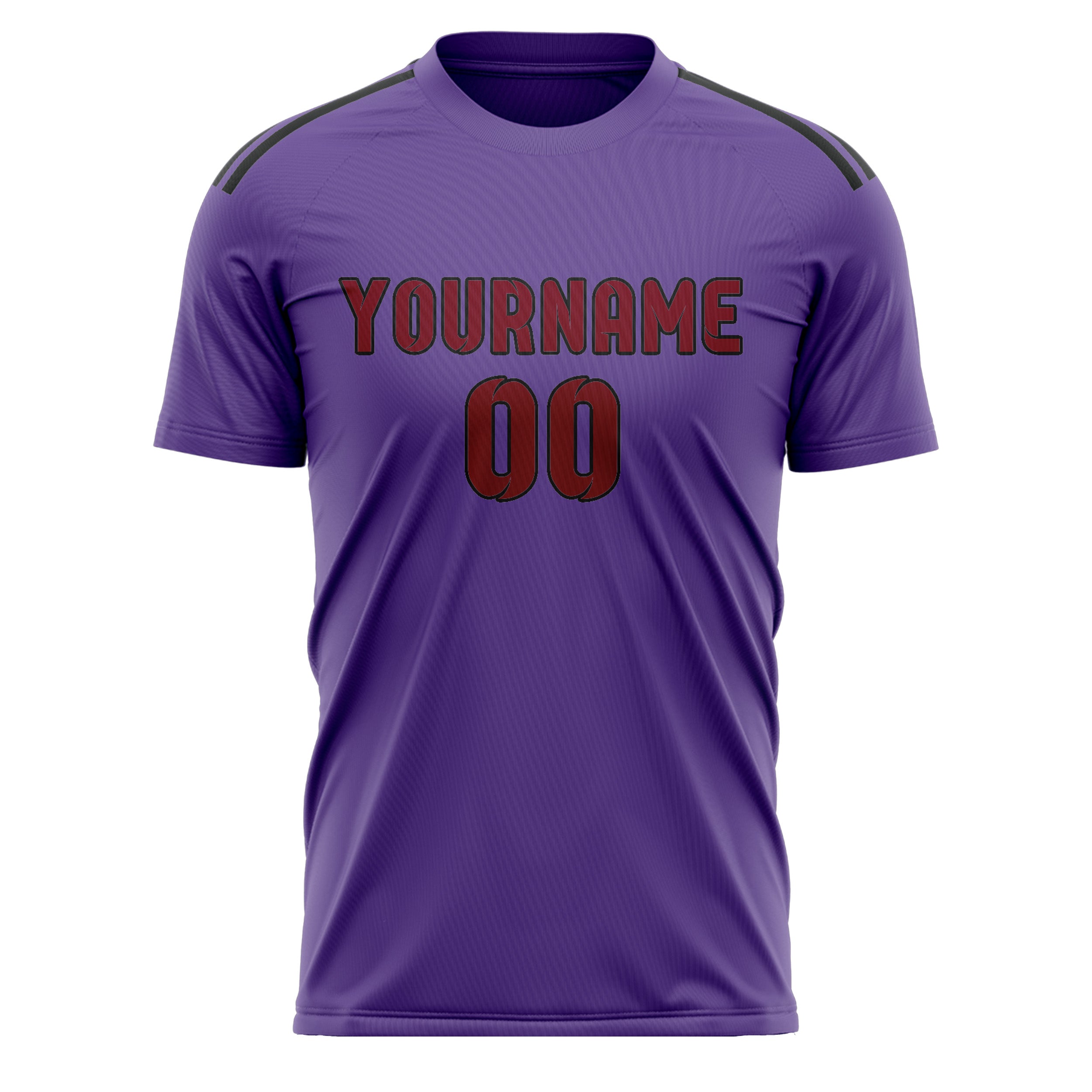 Custom Light Purple Crimson Red Soccer Jersey