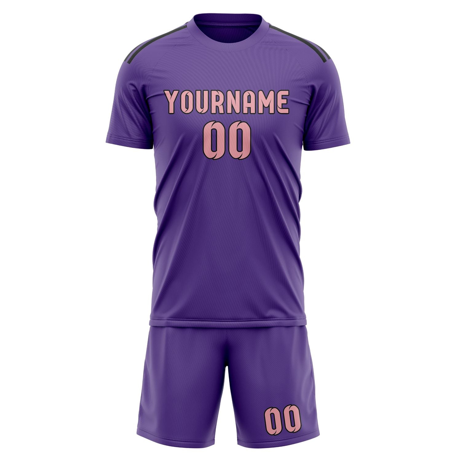 Custom Light Purple Light Pink Soccer Set