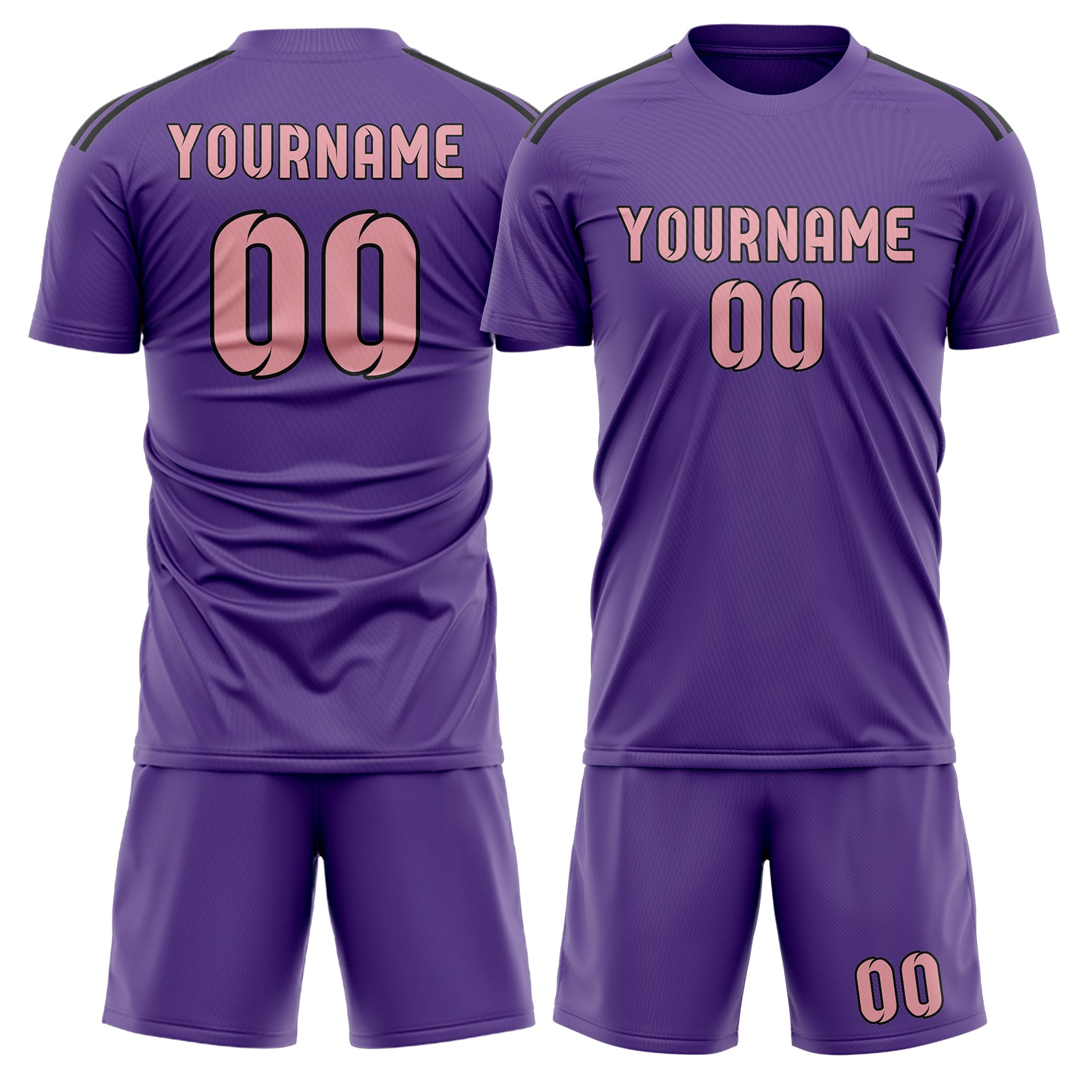 Custom Light Purple Light Pink Soccer Set